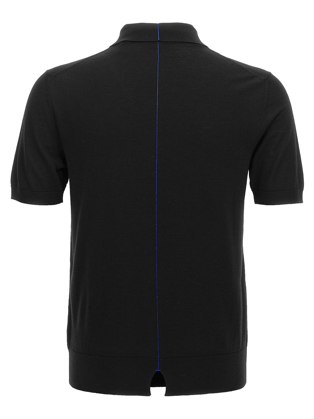 Burberry Black Wool Polo Shirt