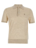 Burberry Beige Wool Polo Shirt