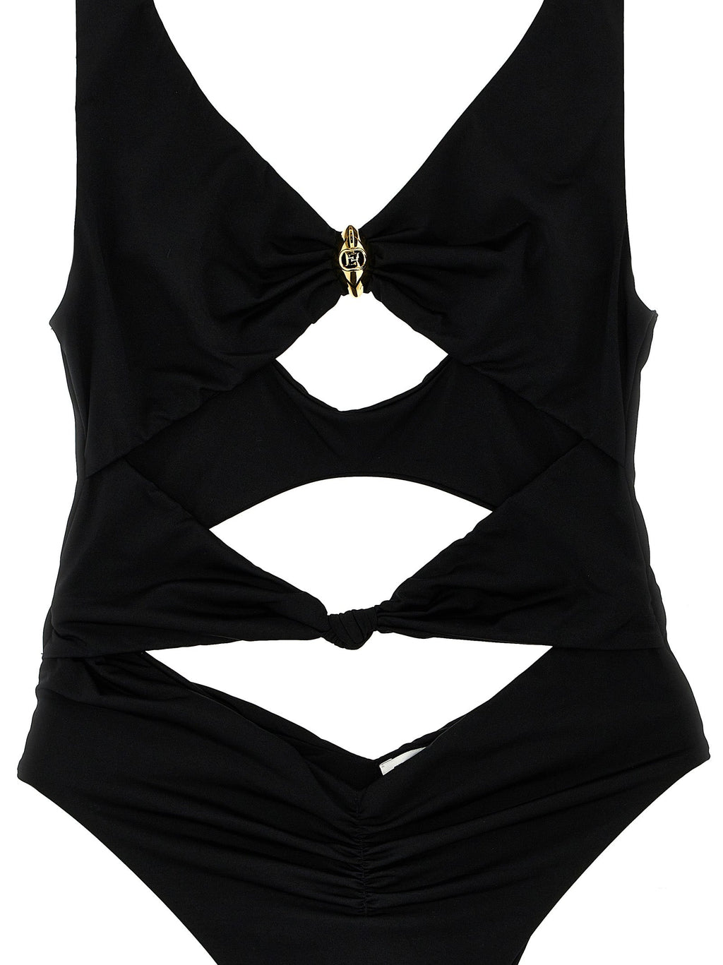 Elisabetta Franchi Black Polyamide One-Piece Swimsuit