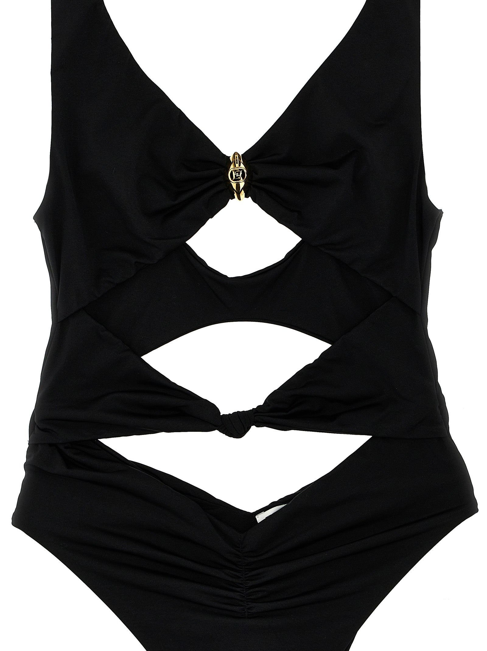 Elisabetta Franchi Black Polyamide One-Piece Swimsuit
