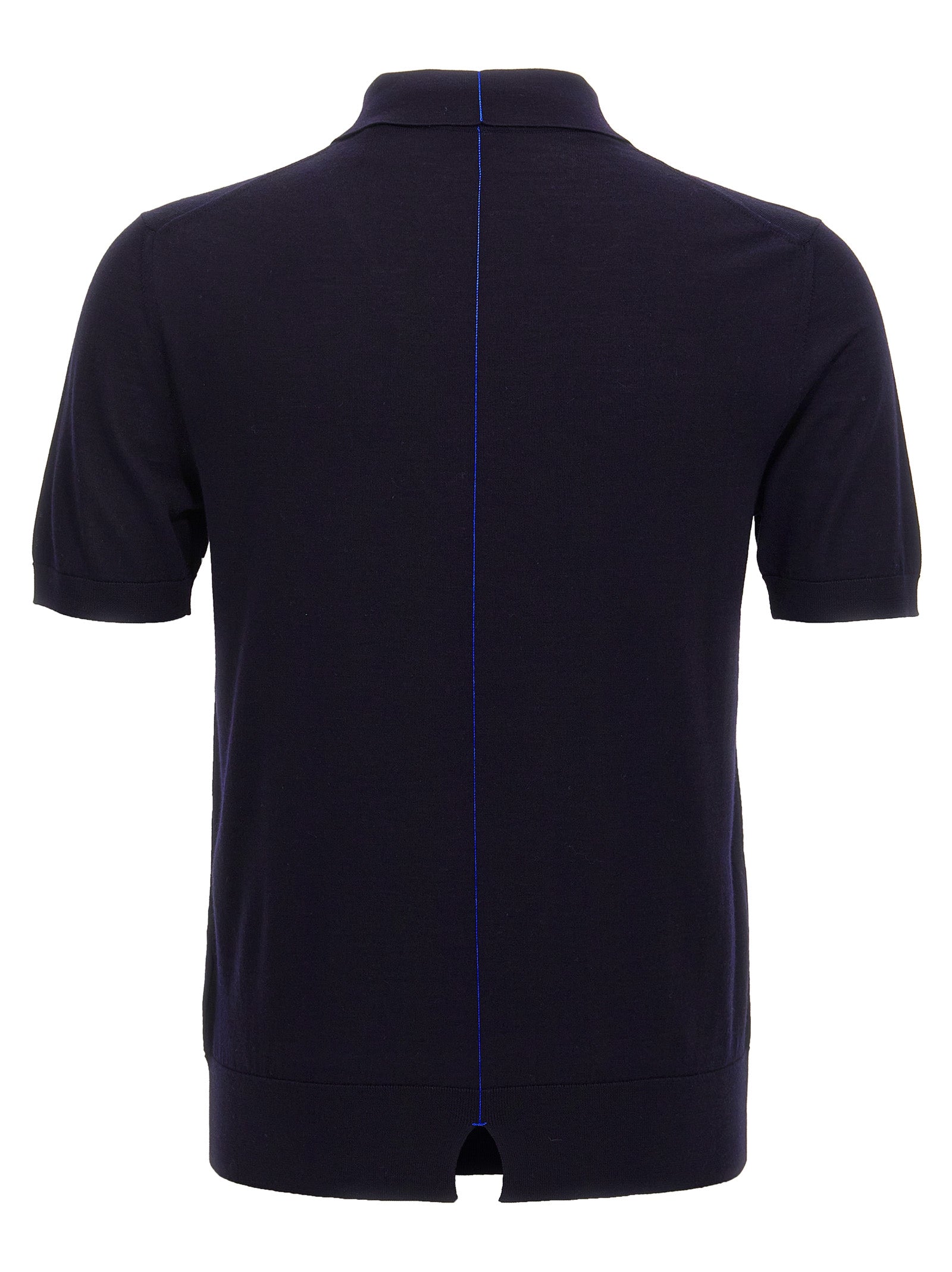 Burberry Blue Wool Polo Shirt