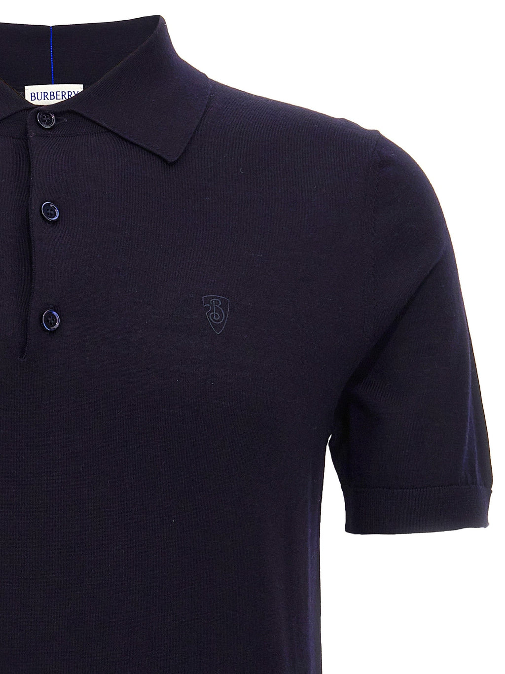 Burberry Blue Wool Polo Shirt