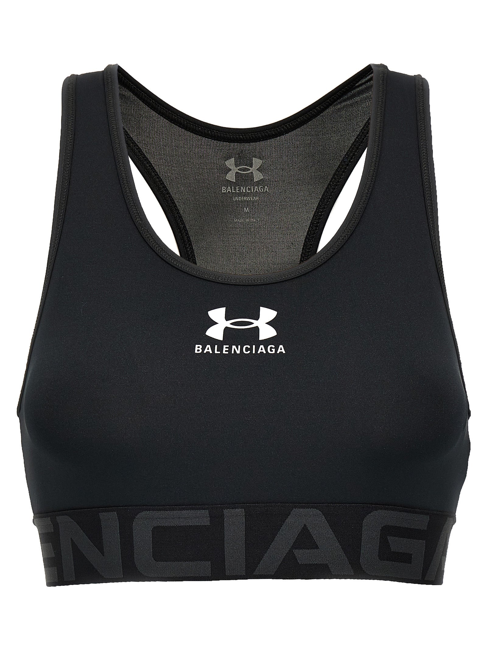 Balenciaga Black Polyester Sport Bra