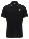 Versace Black Cotton Polo Shirt