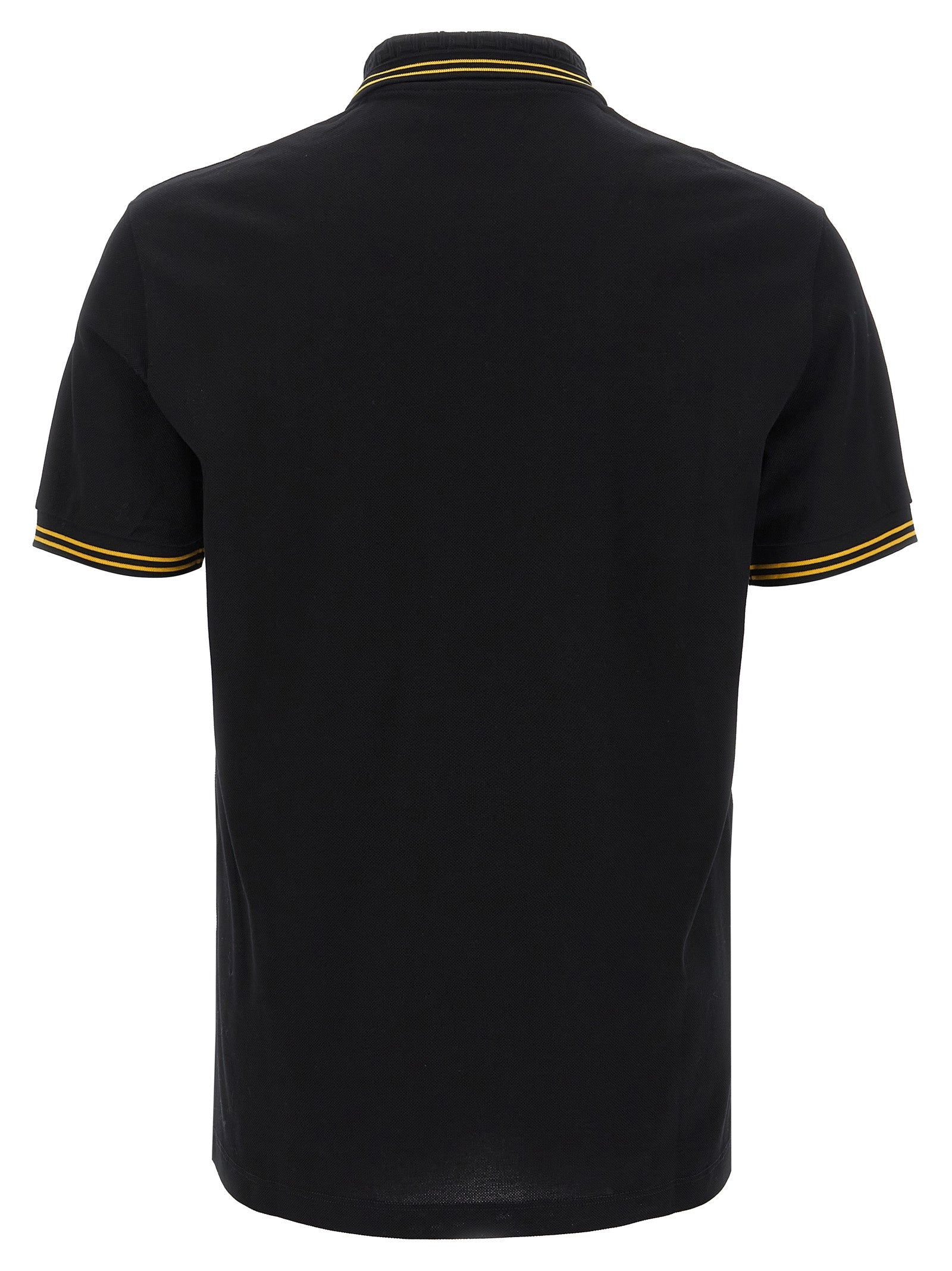 Versace Black Cotton Polo Shirt
