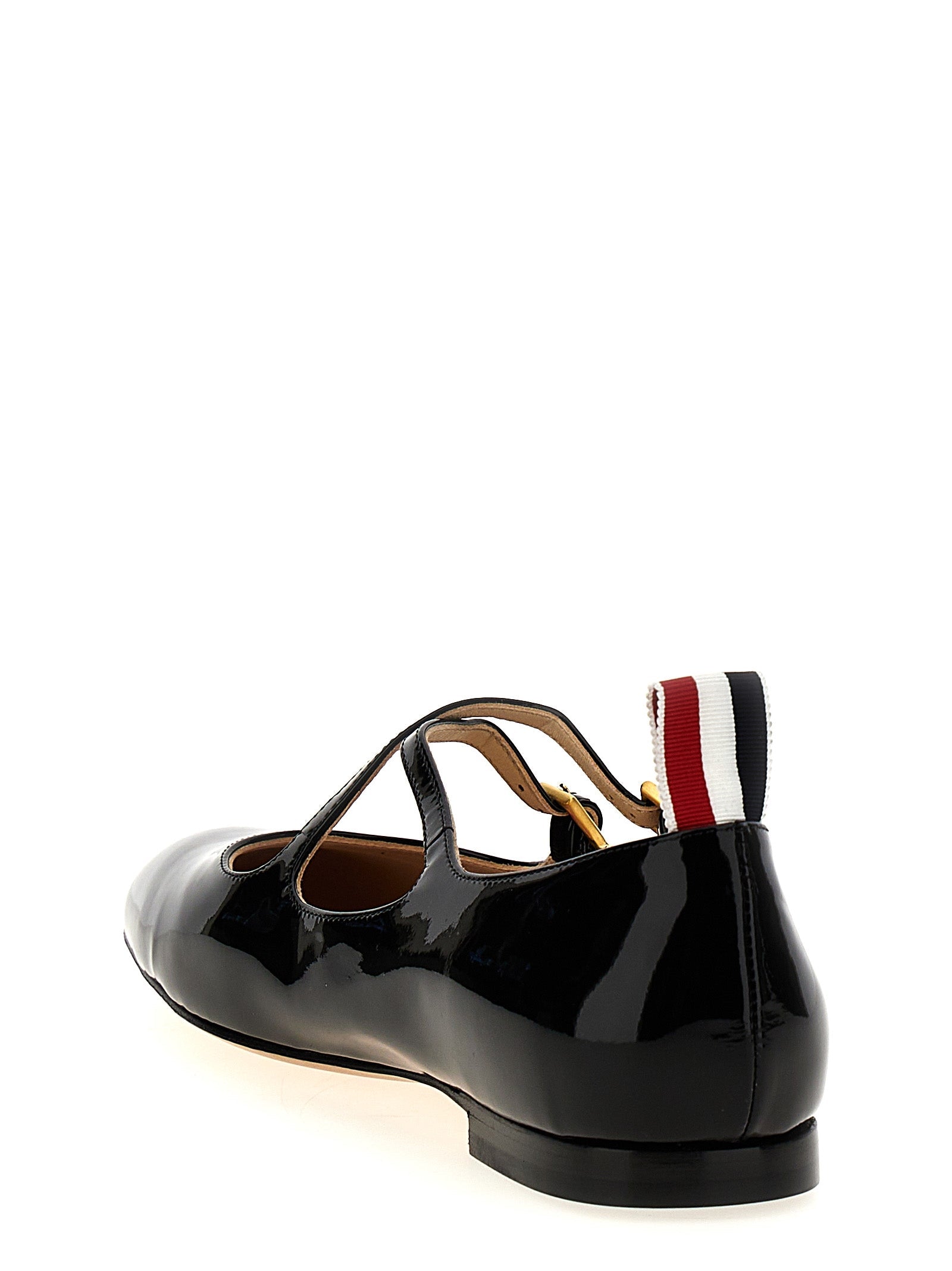 Thom Browne Black Lamb Leather Ballet Flats
