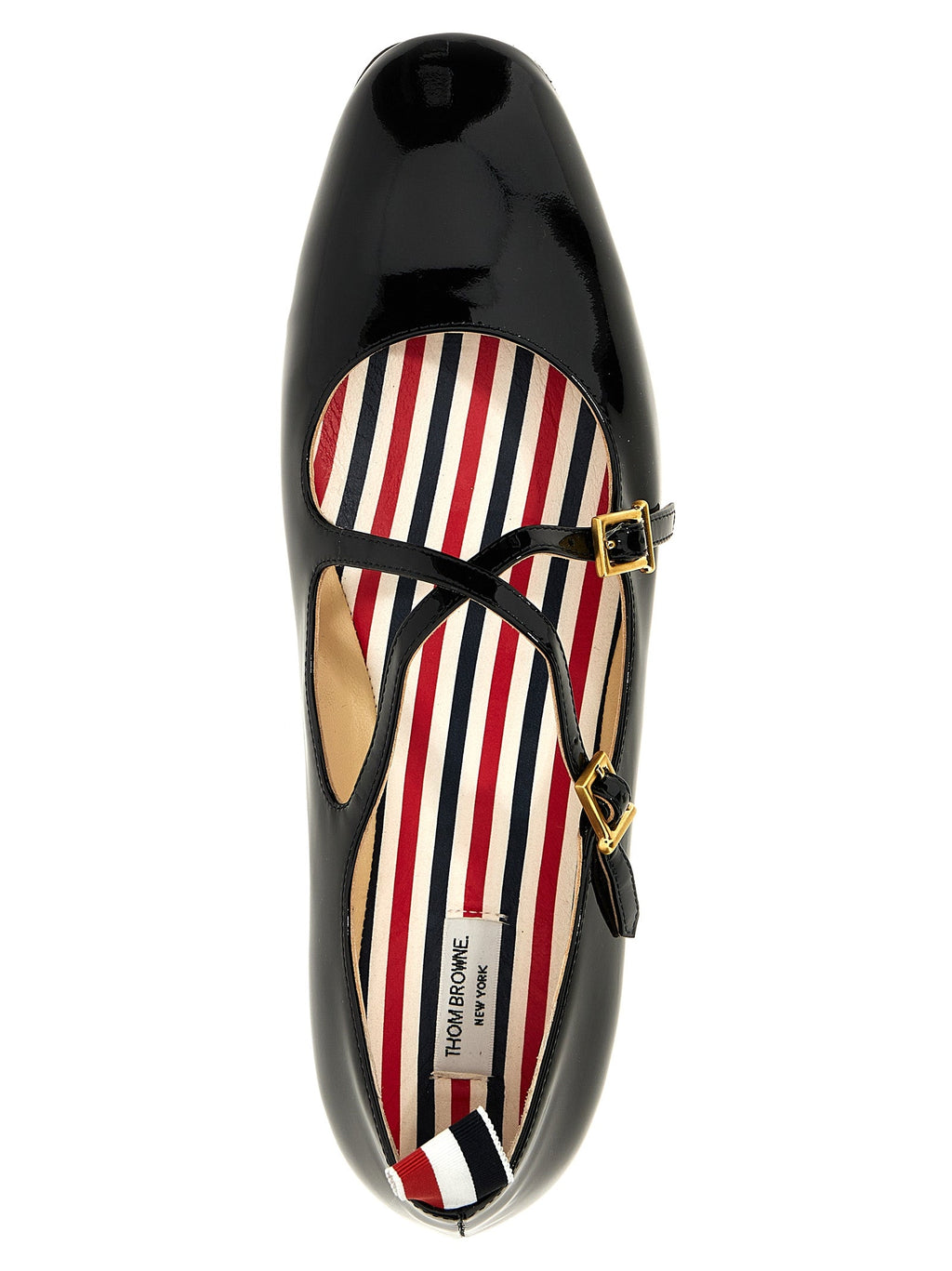 Thom Browne Black Lamb Leather Ballet Flats