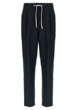 Brunello Cucinelli Blue Linen Casual Pants