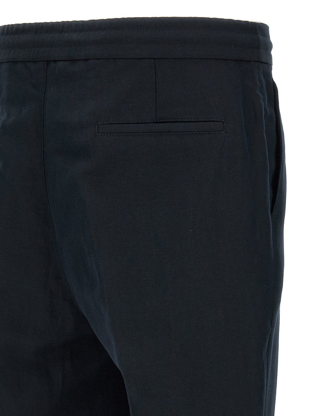 Brunello Cucinelli Blue Linen Casual Pants