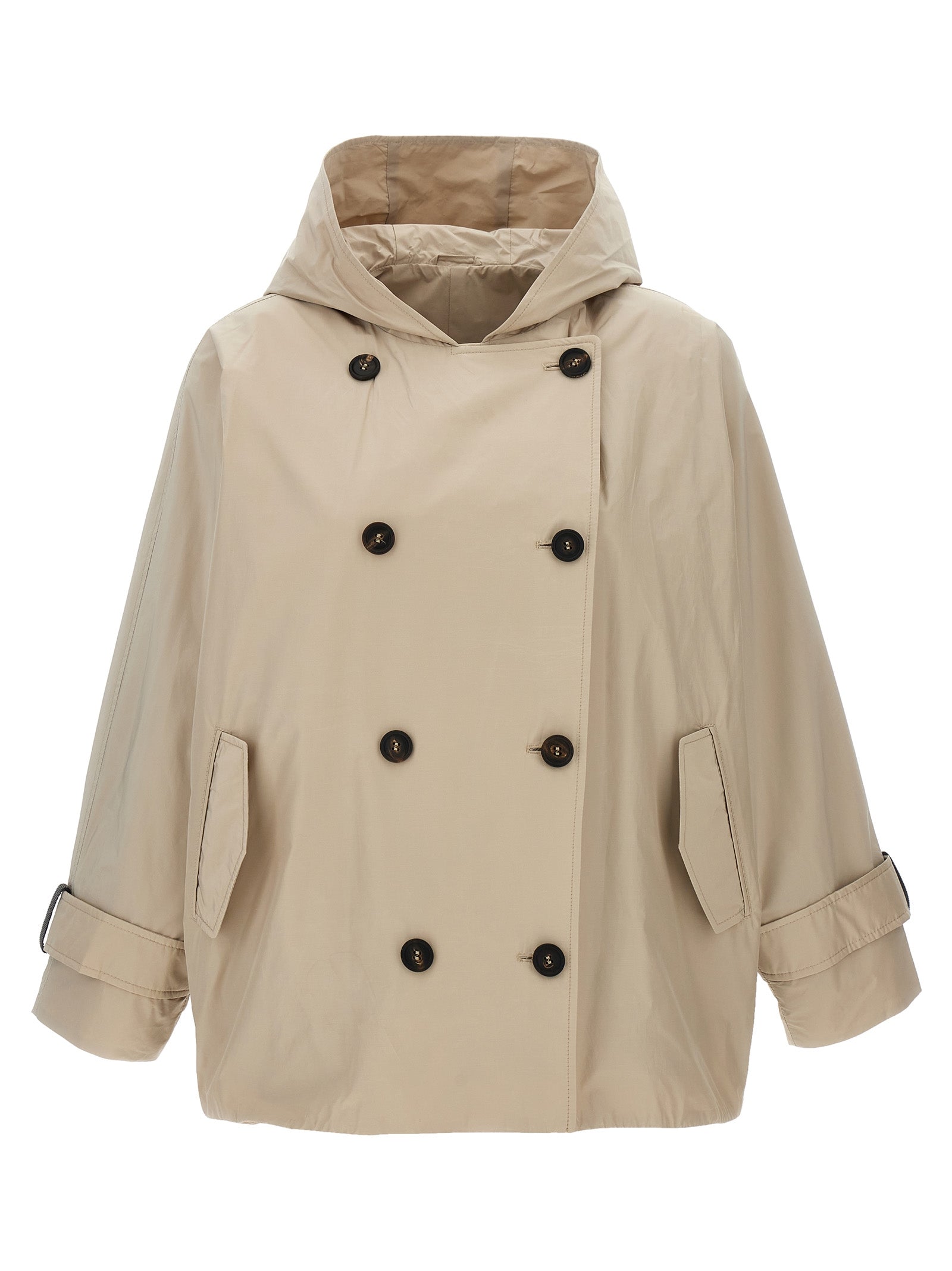 Brunello Cucinelli Beige Polyester Full-Length Jacket