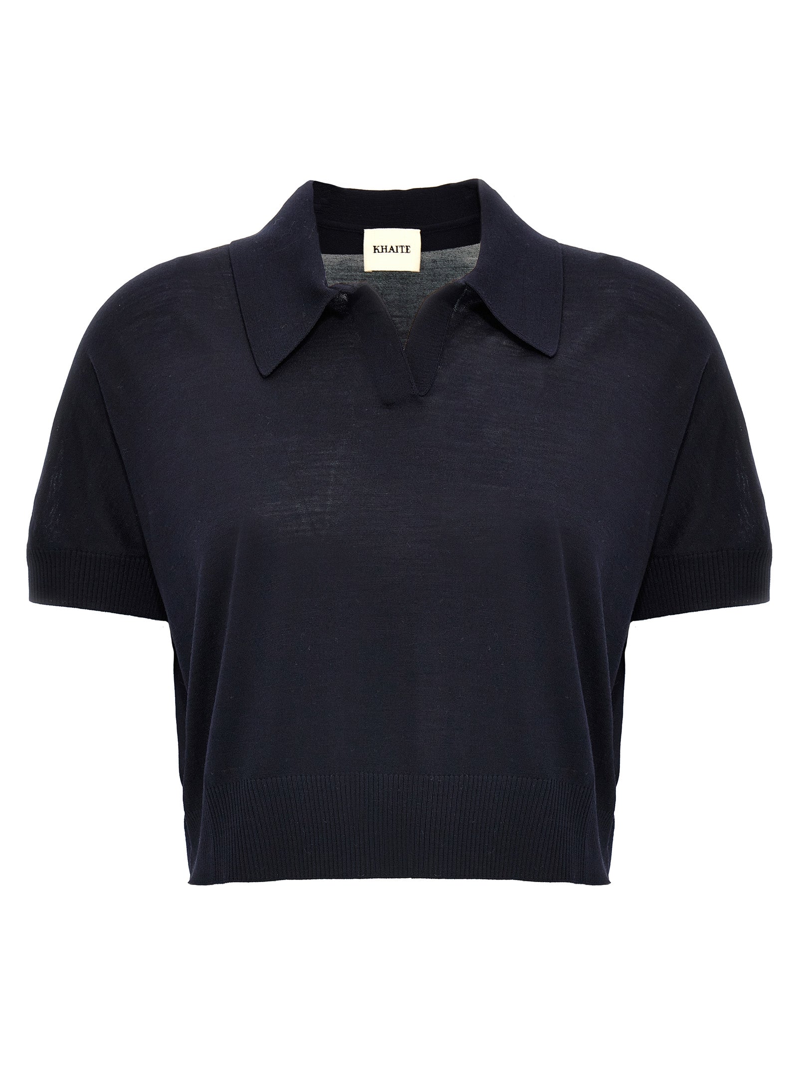 Khaite Blue Wool Shortsleeve Shirt
