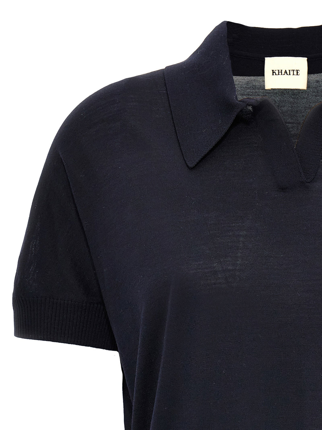 Khaite Blue Wool Shortsleeve Shirt