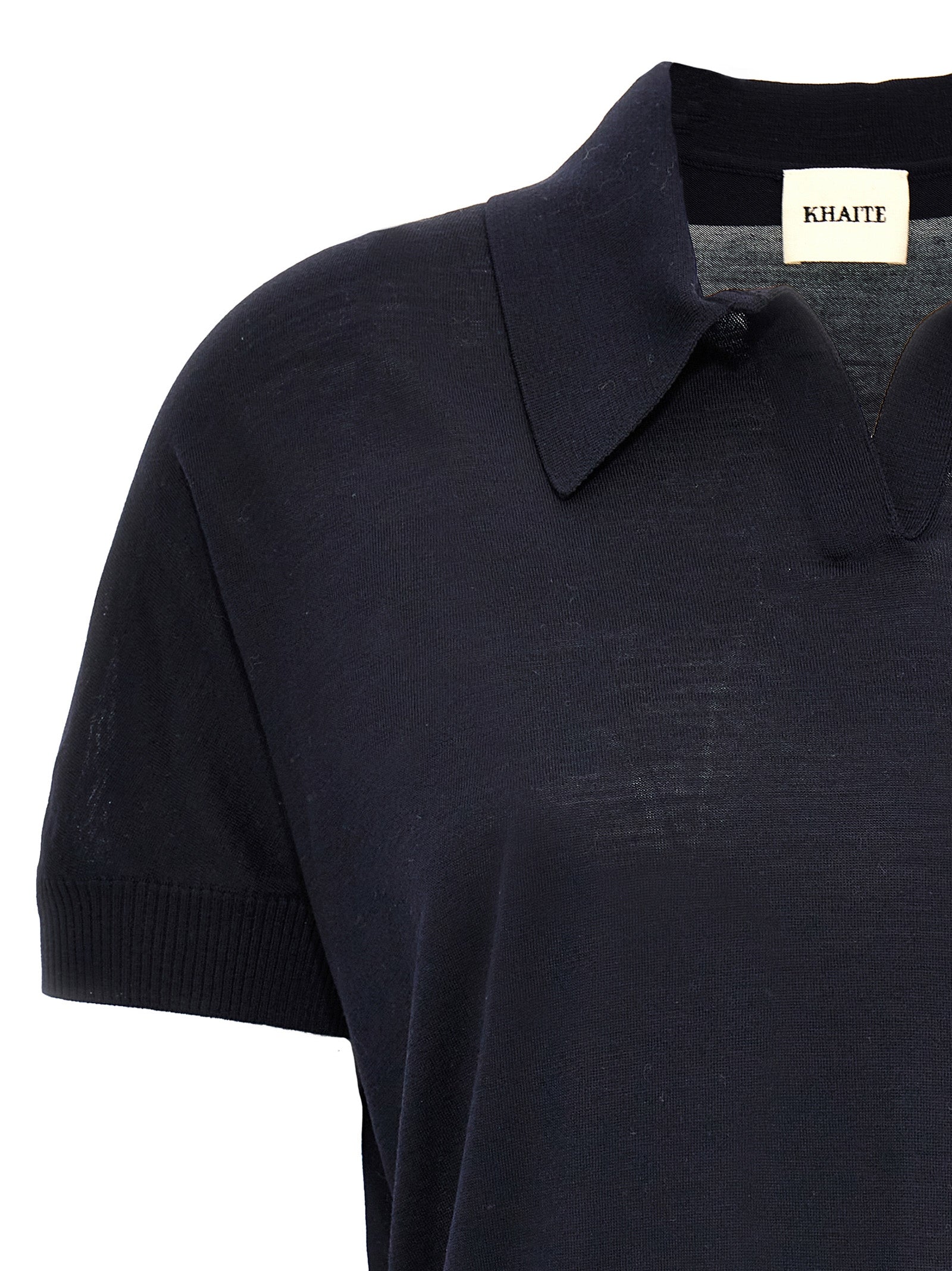 Khaite Blue Wool Shortsleeve Shirt
