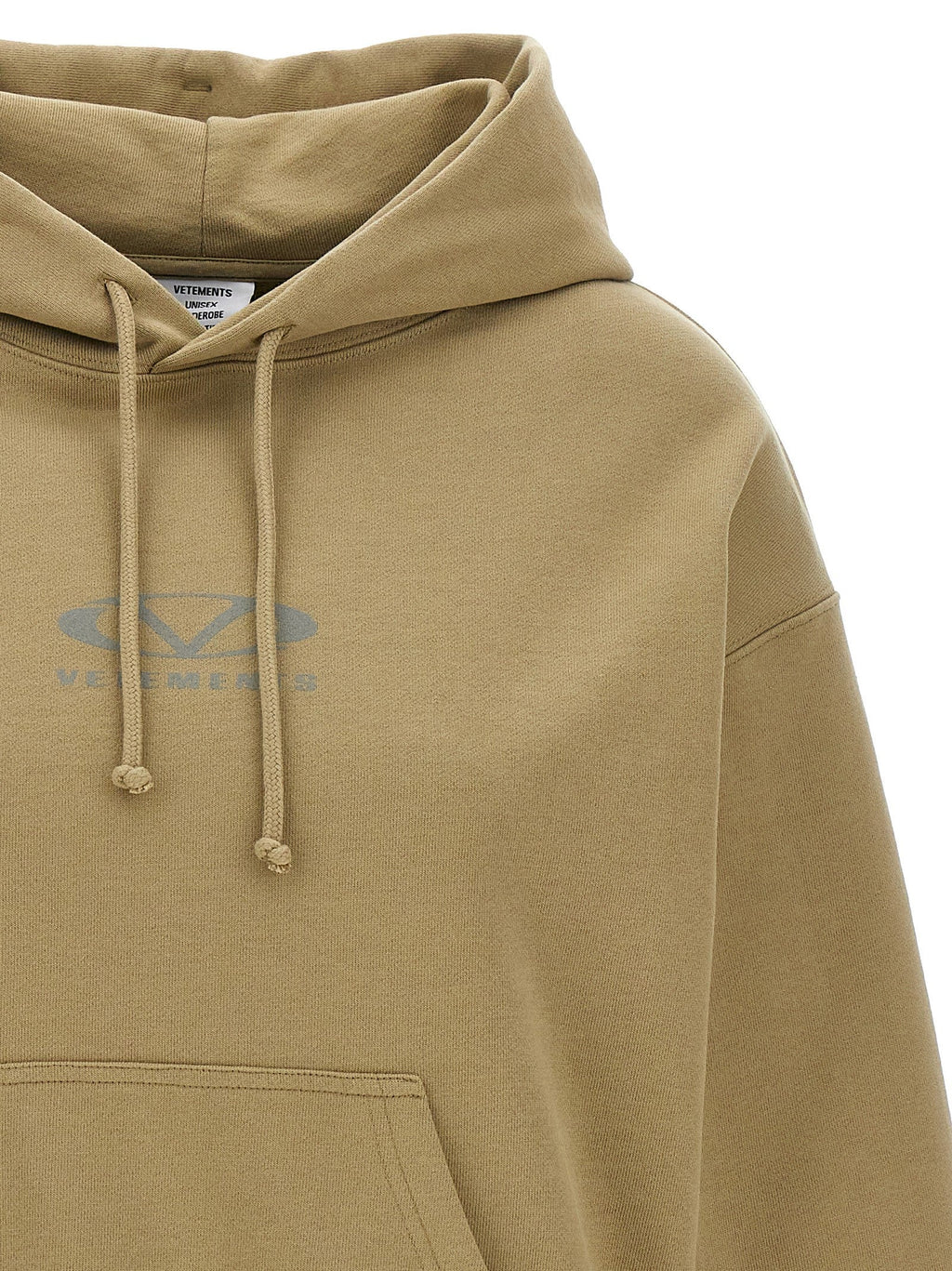 Vetements Beige Cotton Hoodie