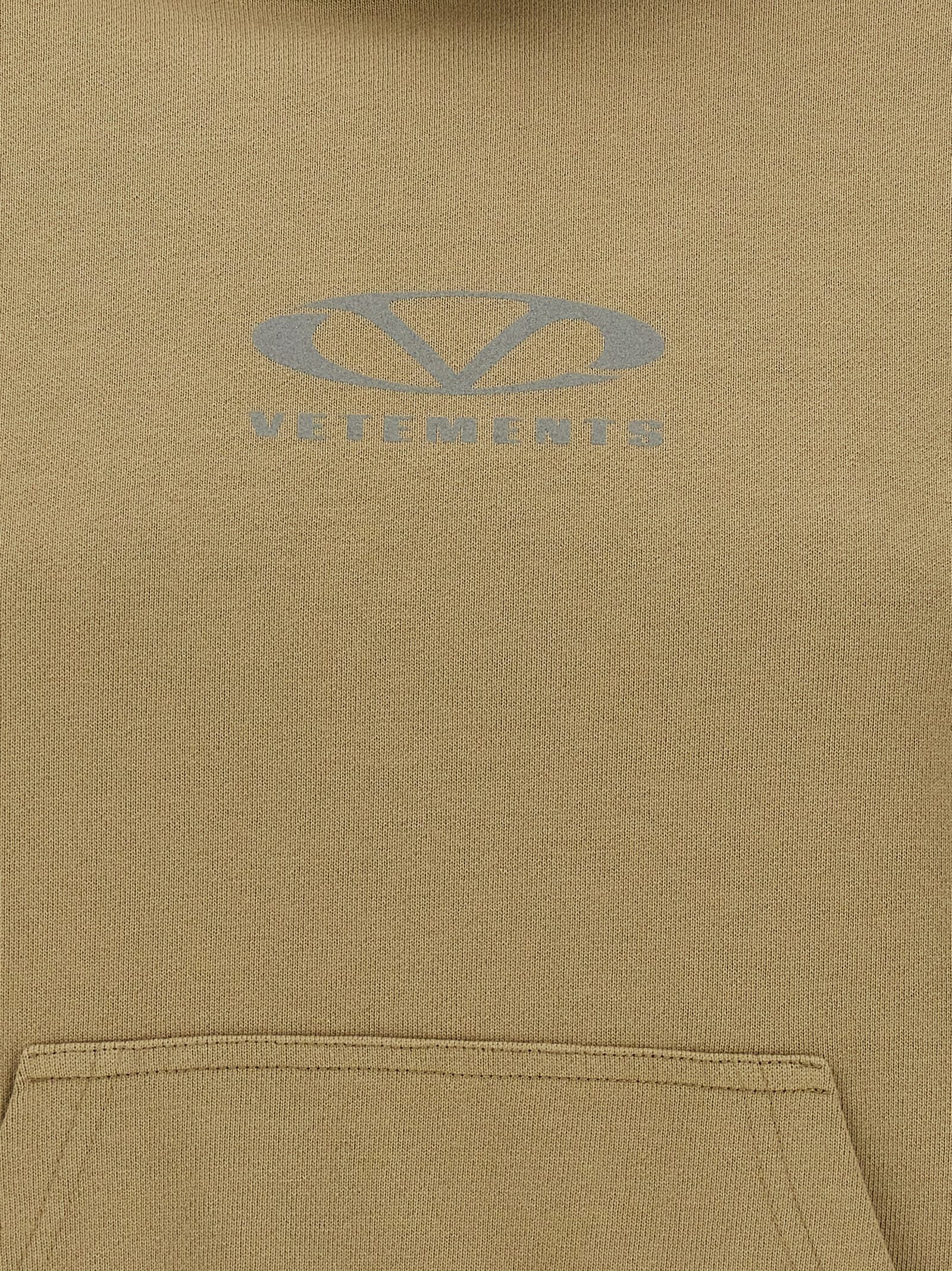 Vetements Beige Cotton Hoodie