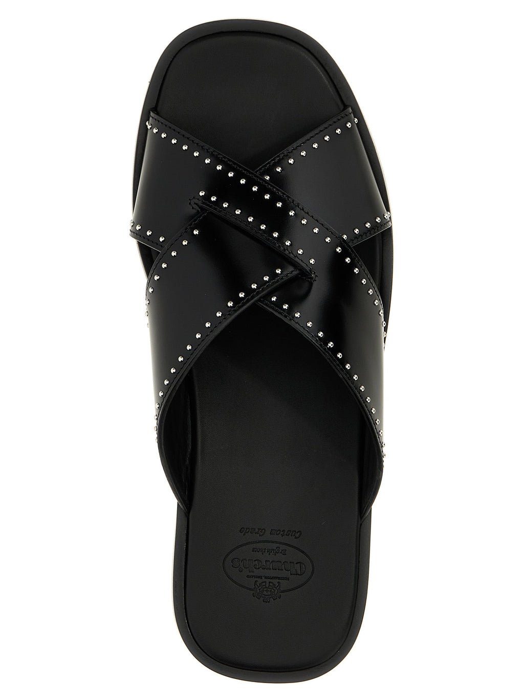 Church's Black Calf Leather Bos Taurus Slides