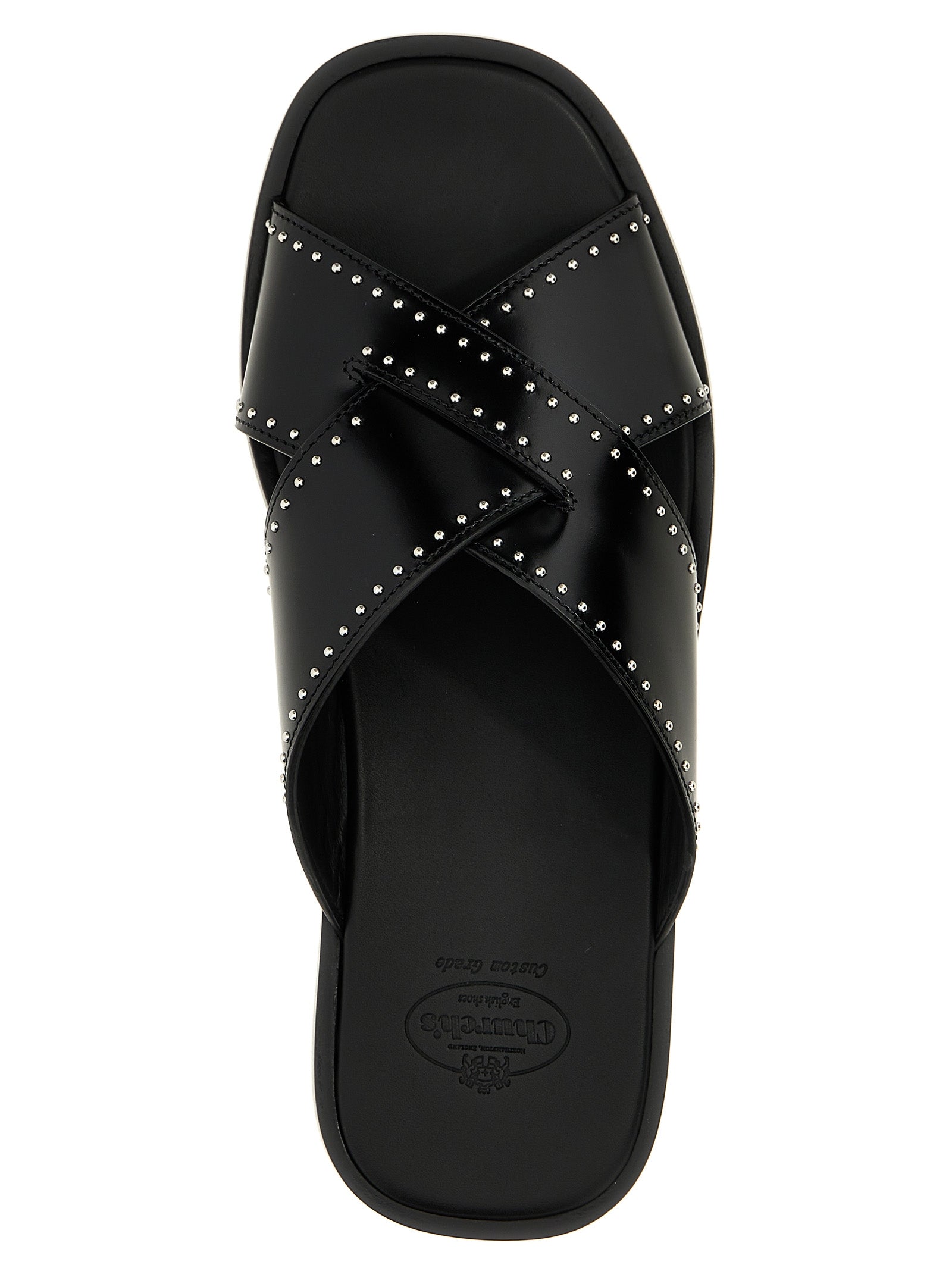 Church's Black Calf Leather Bos Taurus Slides