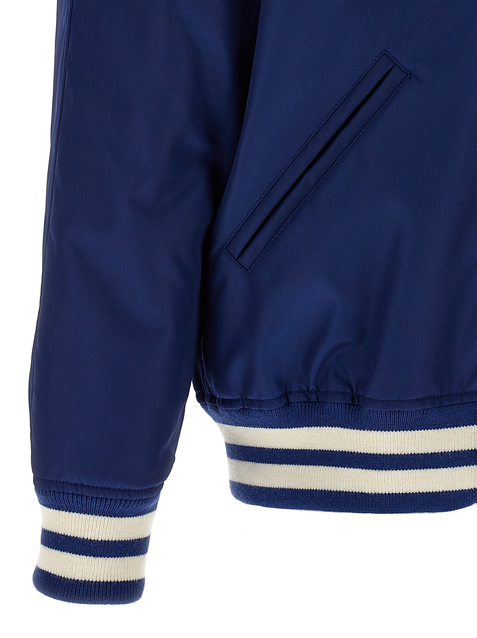 Valentino Garavani Blue Polyamide Bomber