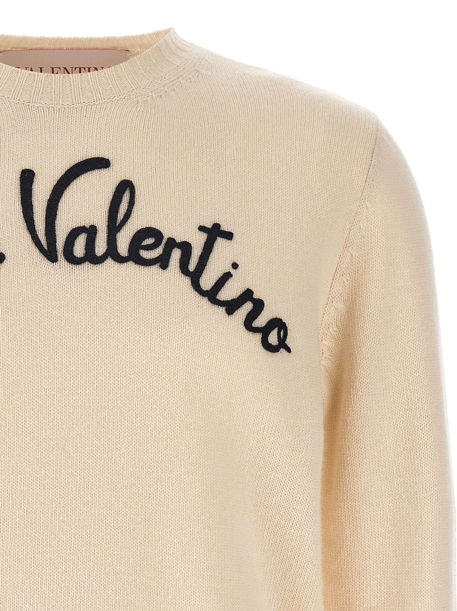 Valentino Garavani Beige Virgin Wool Cardigan
