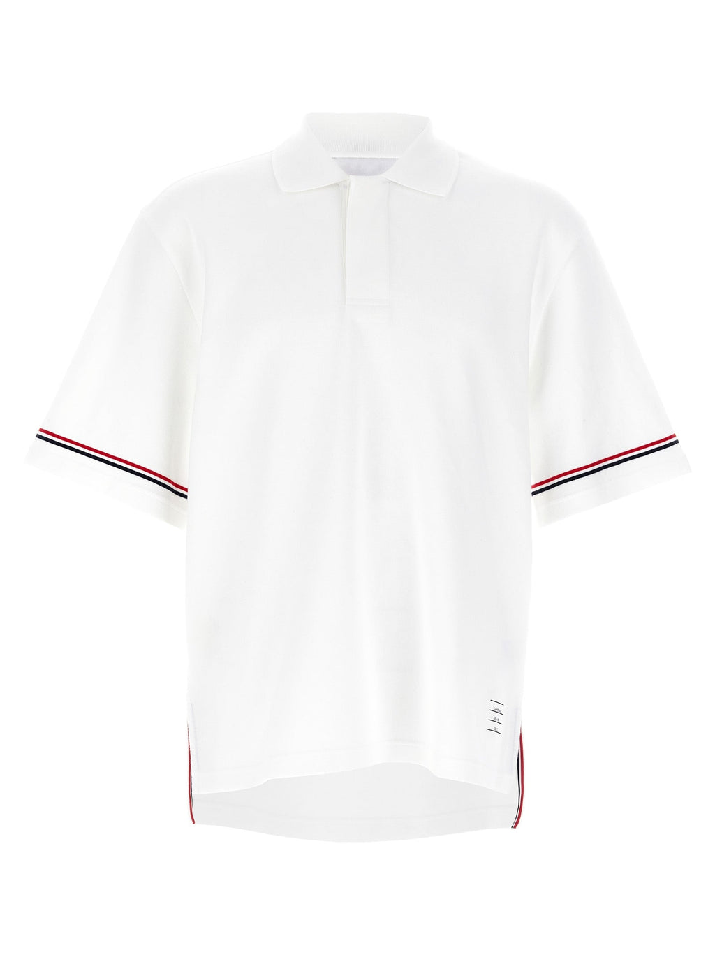 Thom Browne White Cotton Polo Shirt