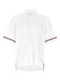 Thom Browne White Cotton Polo Shirt