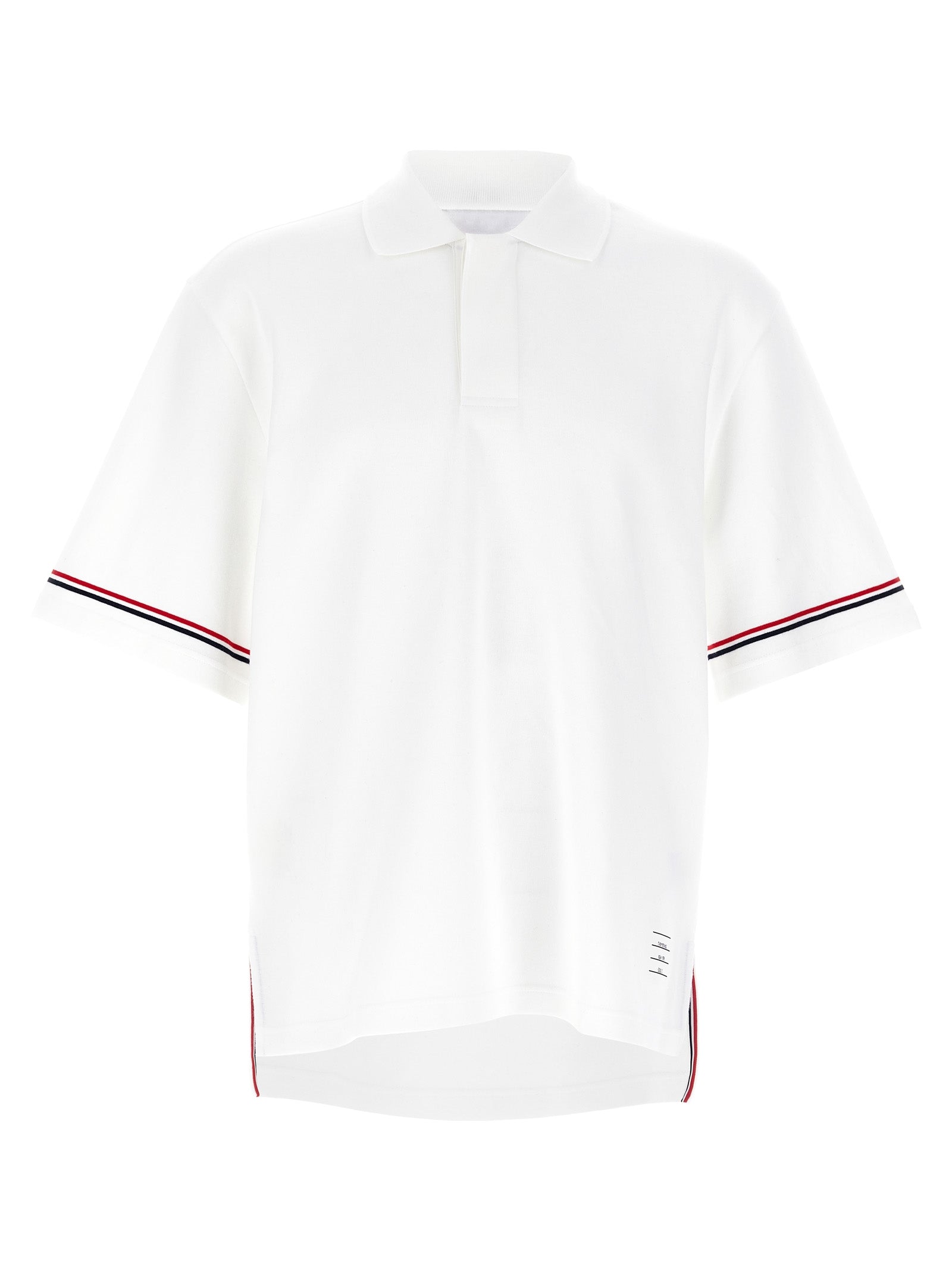Thom Browne White Cotton Polo Shirt