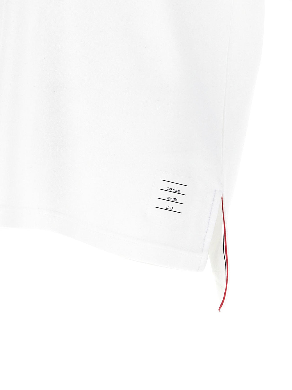 Thom Browne White Cotton Polo Shirt