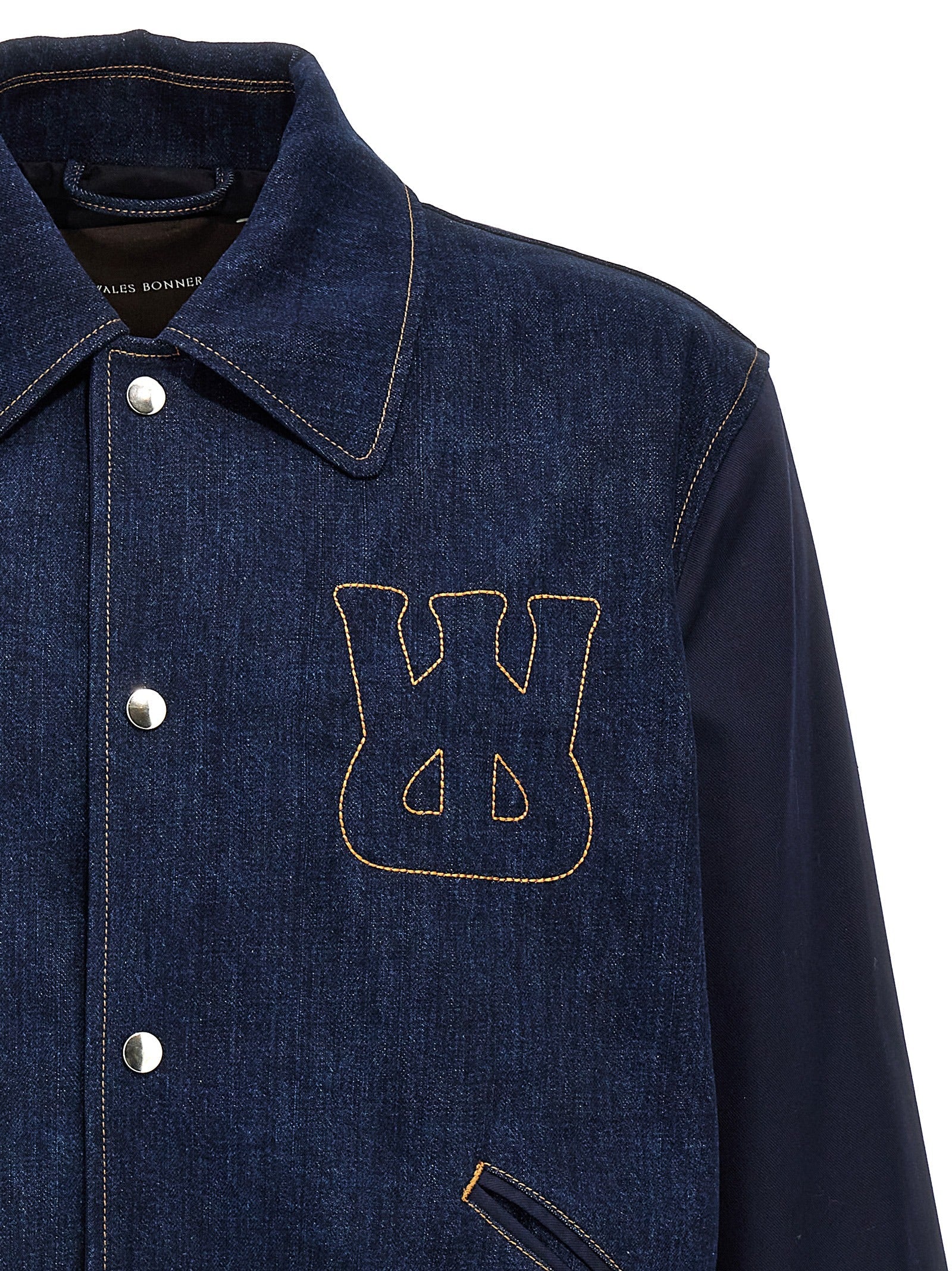 WALES BONNER Blue Cotton Denim Jacket