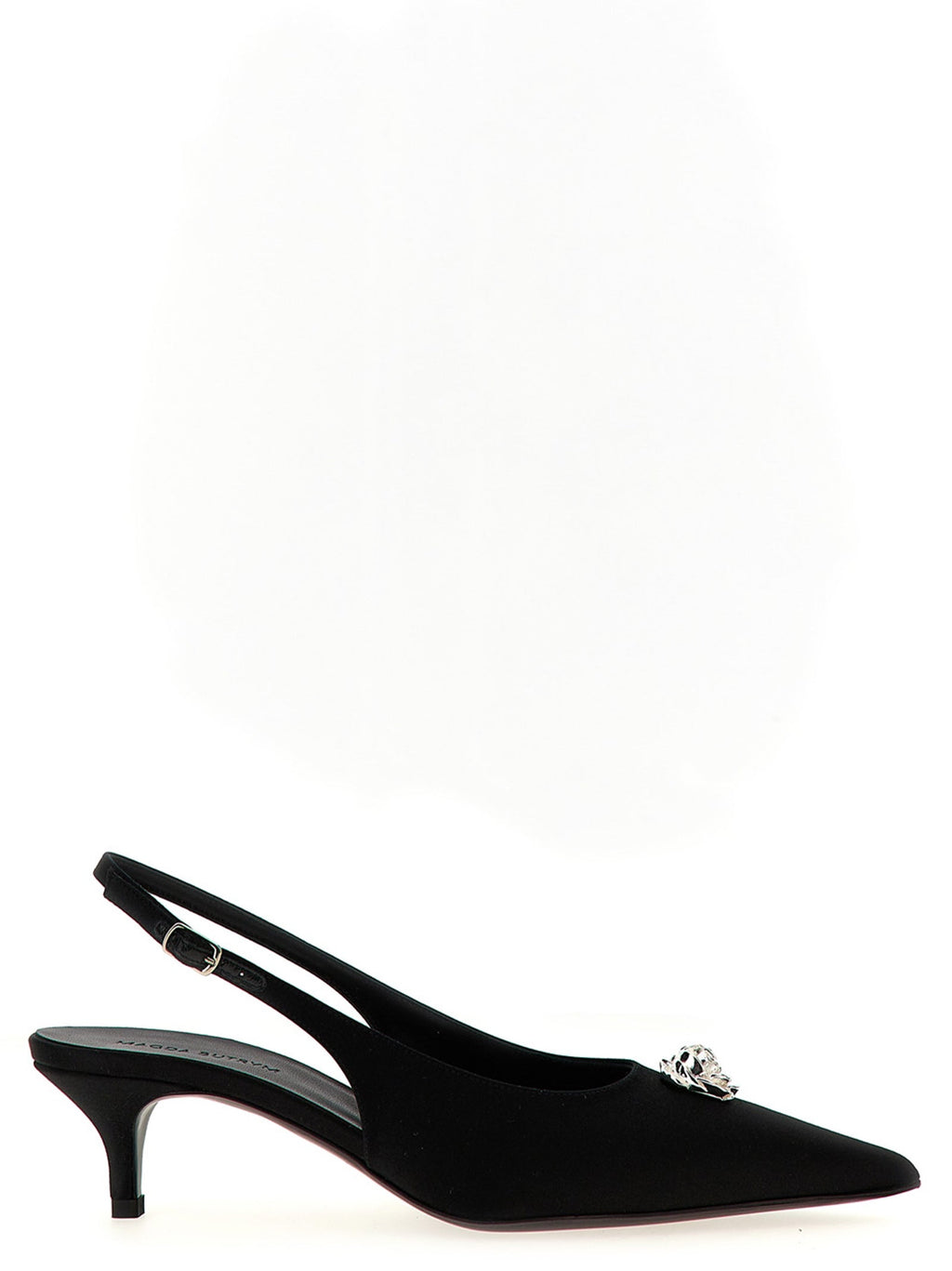 Magda Butrym Black Silk Mid Heel Pumps