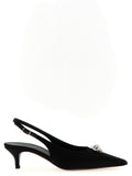Magda Butrym Black Silk Mid Heel Pumps
