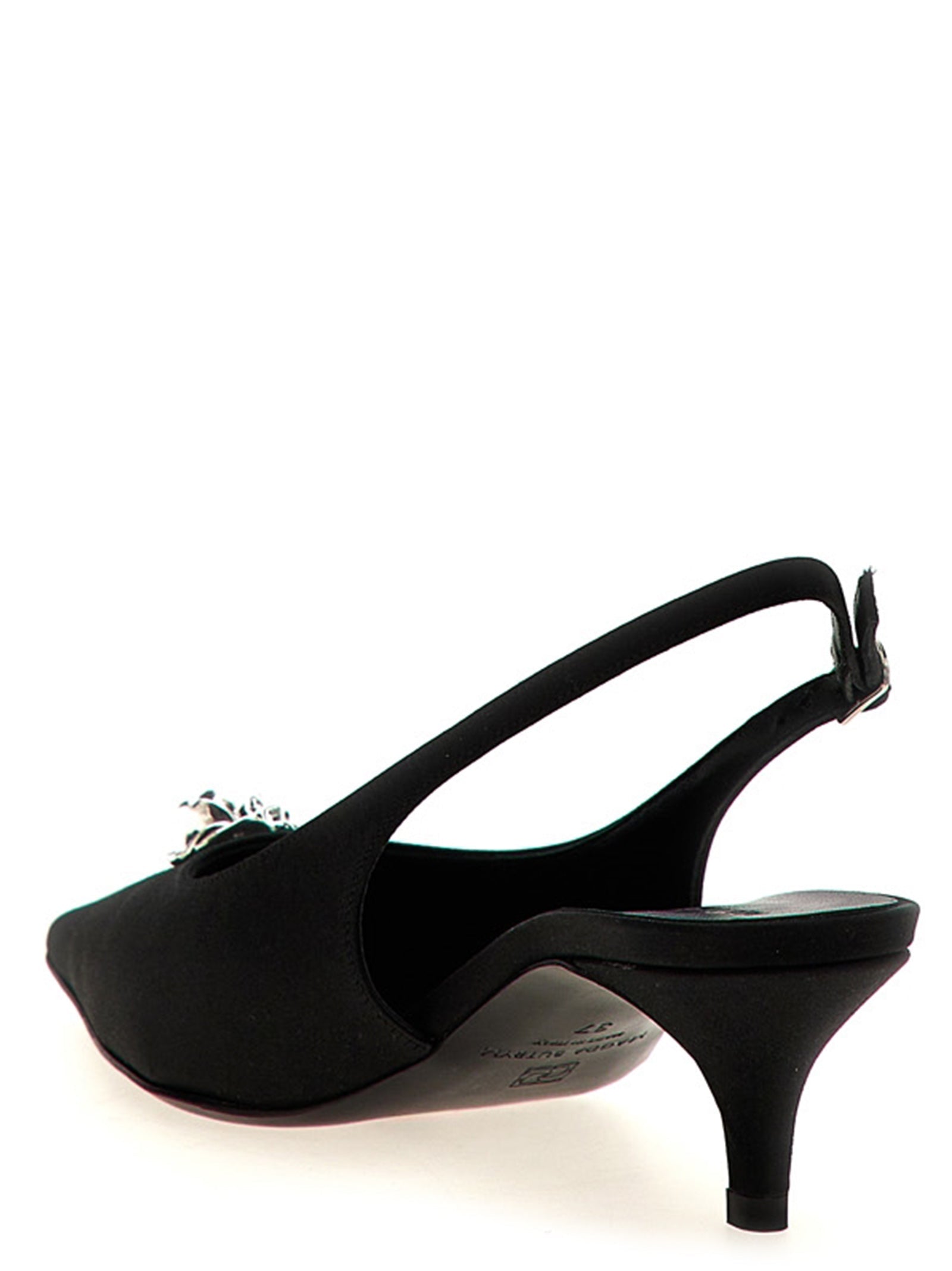 Magda Butrym Black Silk Mid Heel Pumps