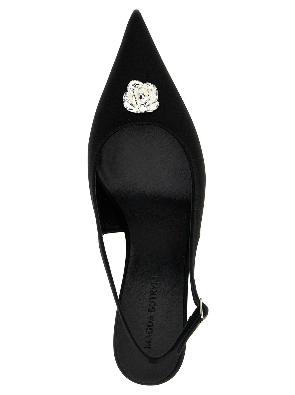 Magda Butrym Black Silk Mid Heel Pumps