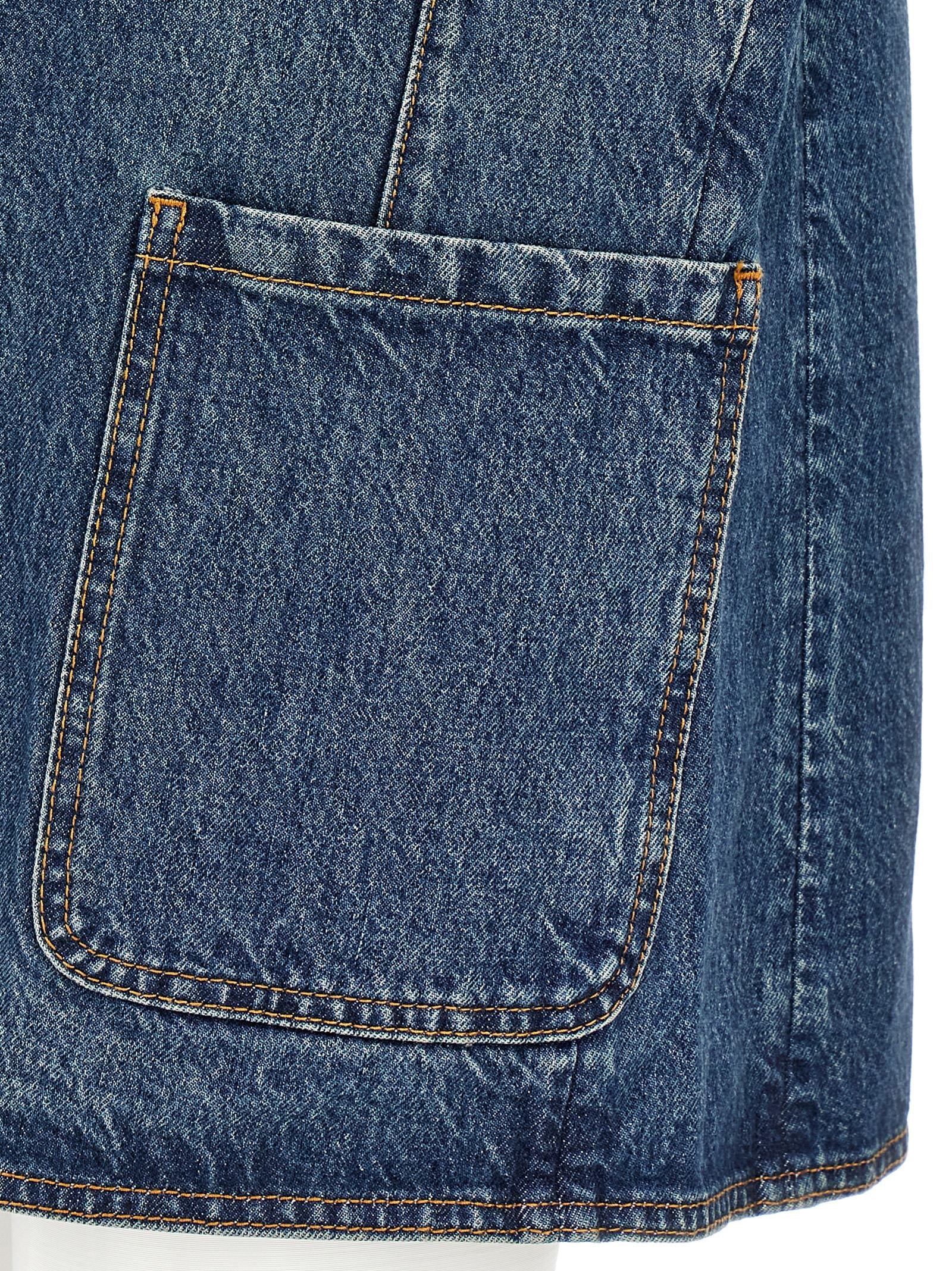 Coperni Blue Cotton Sleeveless Jacket