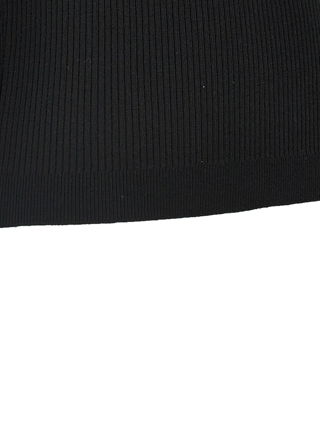 Alessandra Rich Black Wool T-Shirt Alessandra Rich