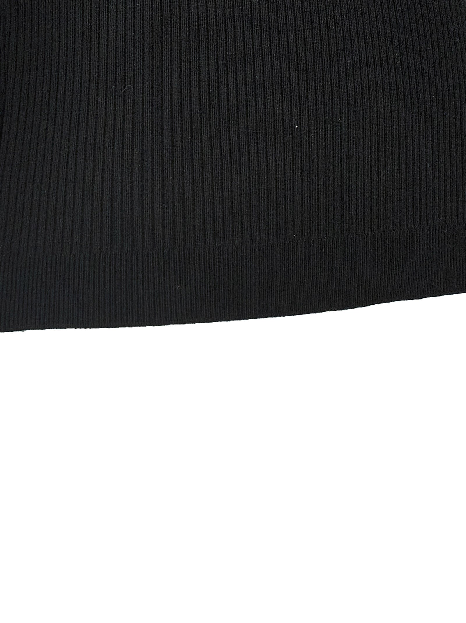 Alessandra Rich Black Wool T-Shirt Alessandra Rich