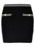 Alessandra Rich Bicolor Cotton Long Skirt