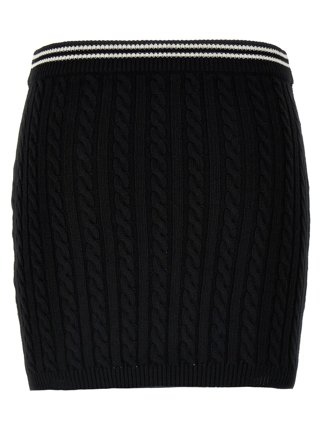 Alessandra Rich Bicolor Cotton Long Skirt
