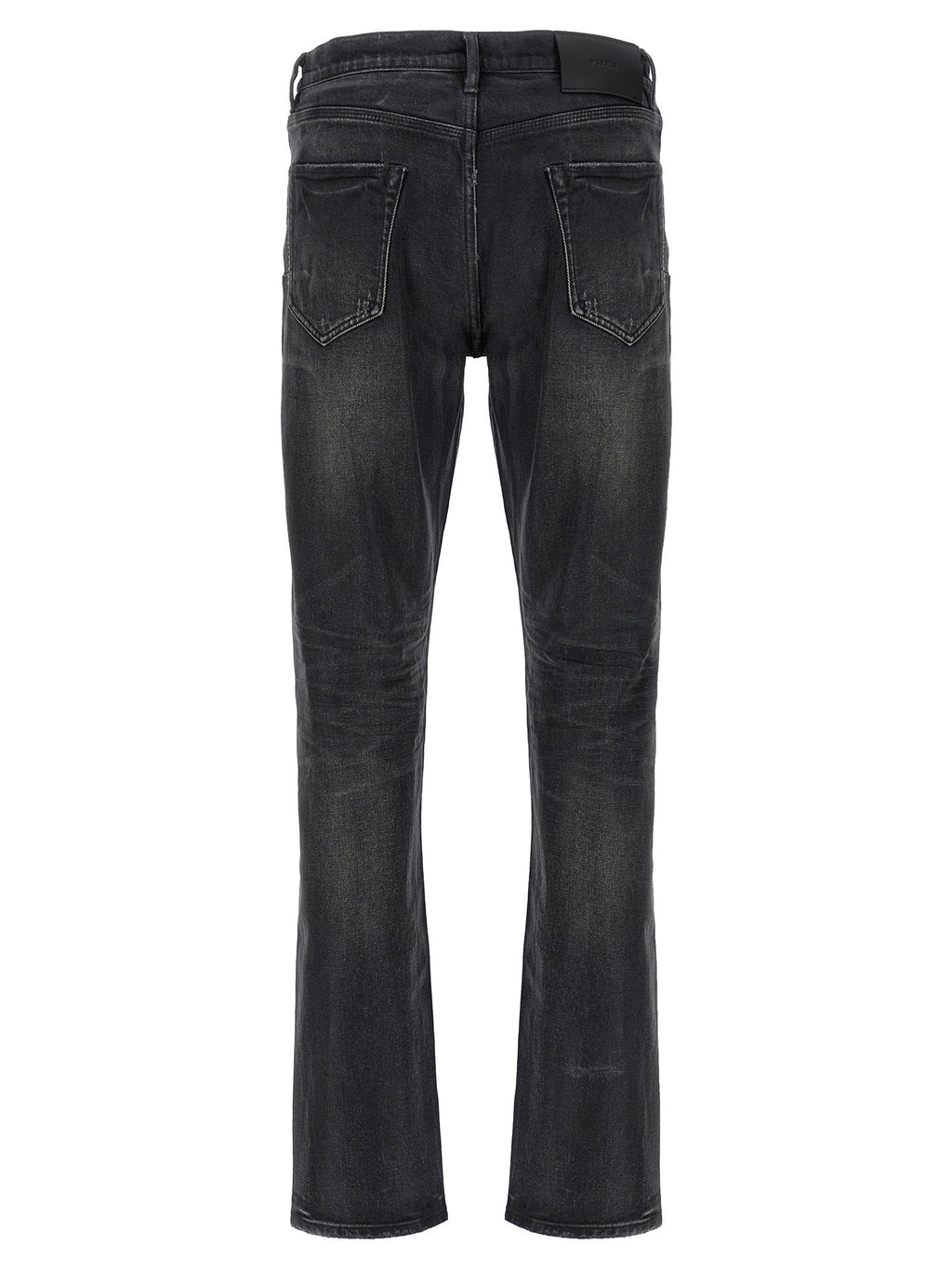 PURPLE Black Cotton Straight-Leg Jeans