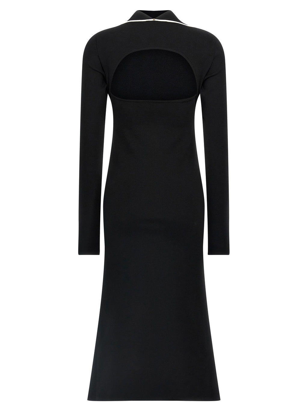 Sportmax Bicolor Viscose Midi Dress