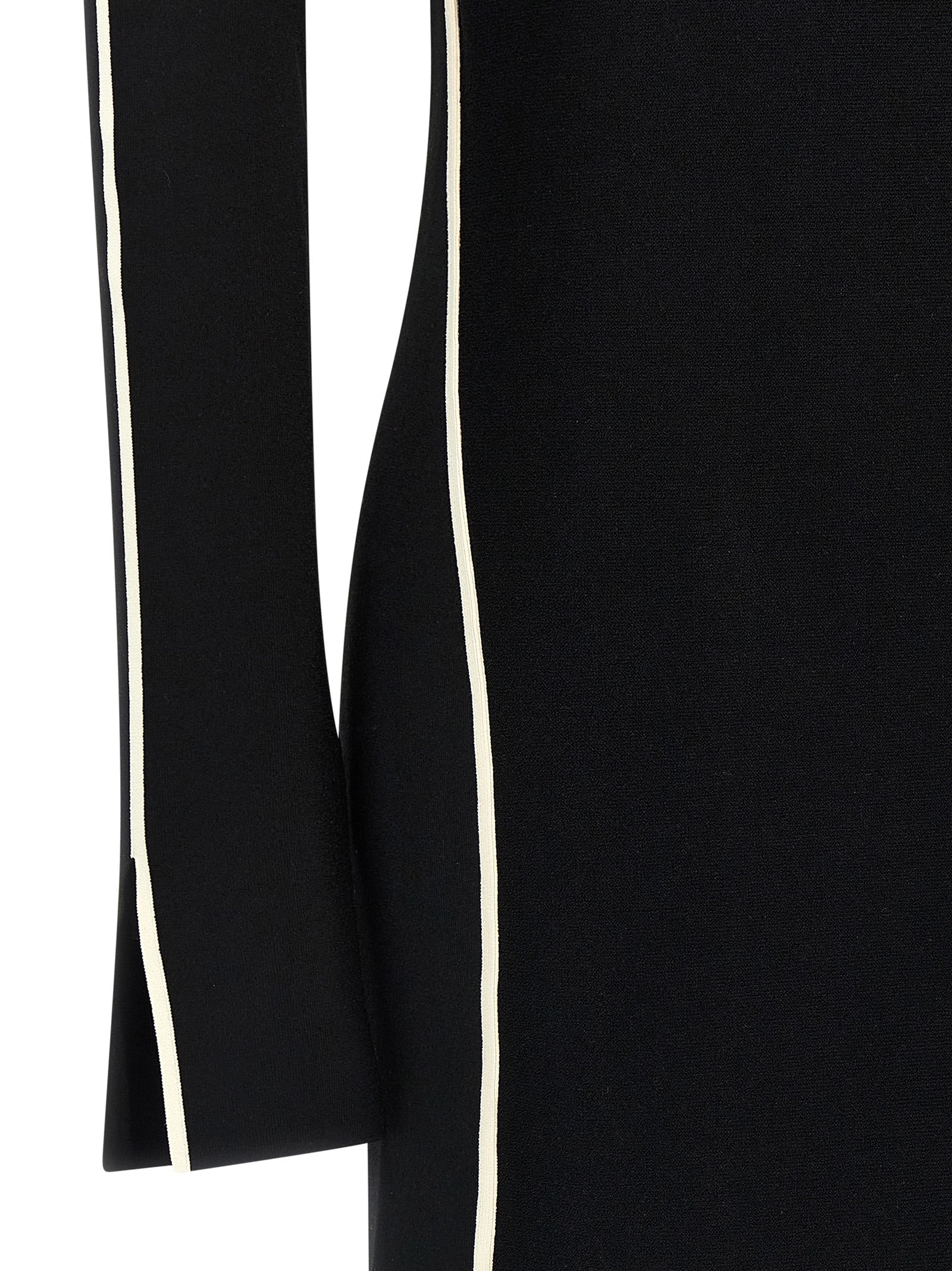 Sportmax Bicolor Viscose Midi Dress