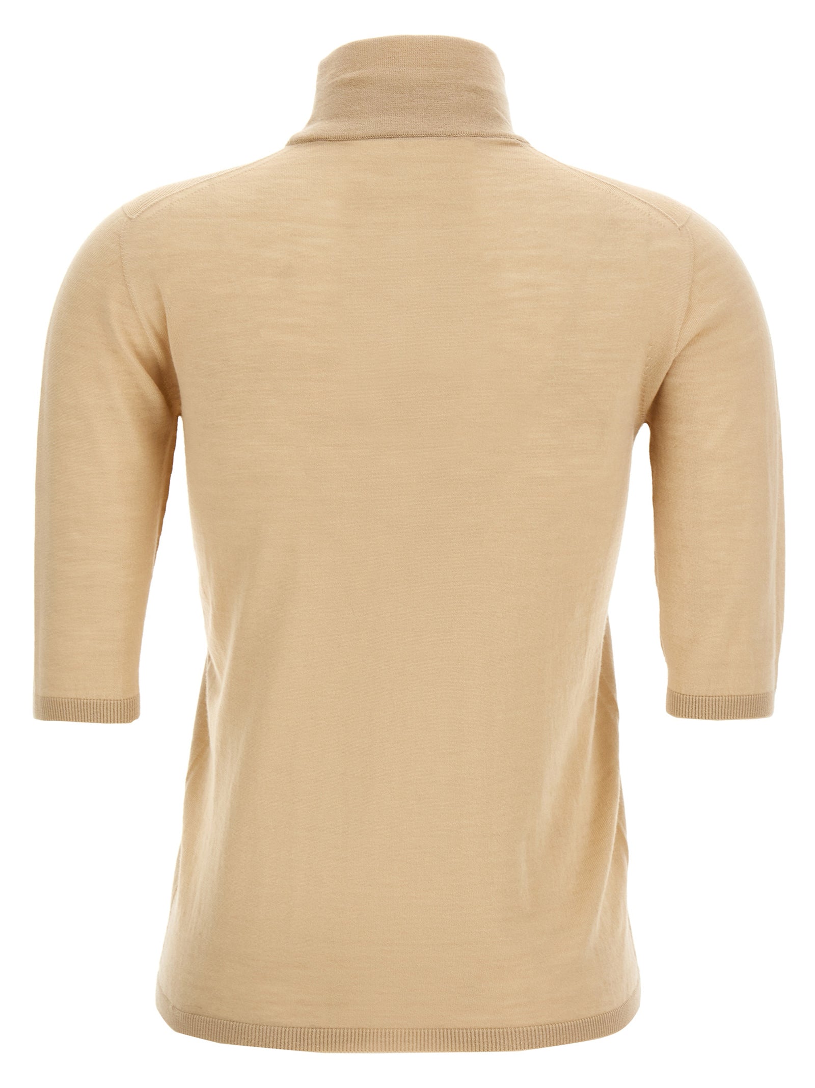 Max Mara Beige Virgin Wool Cardigan