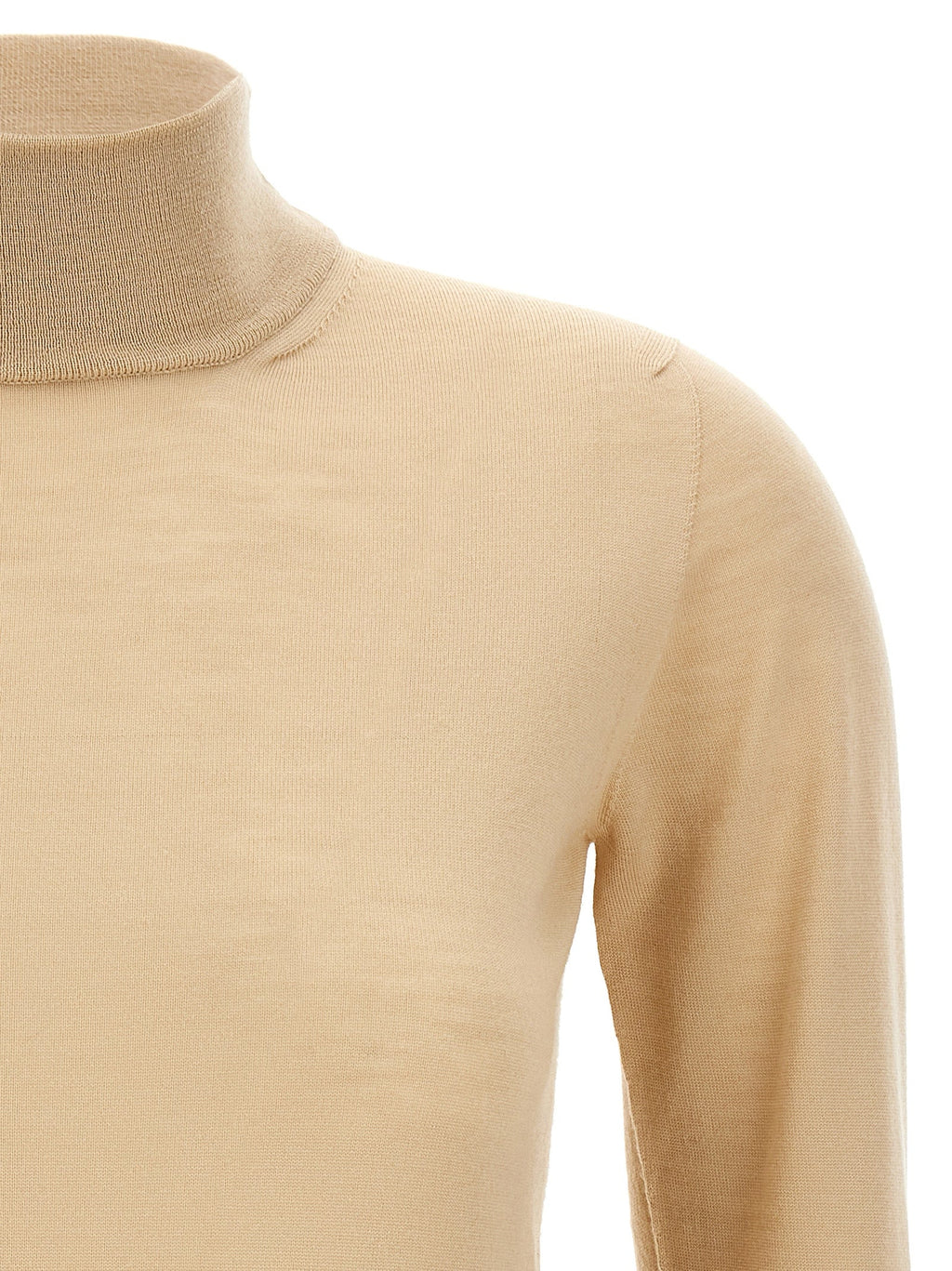 Max Mara Beige Virgin Wool Cardigan