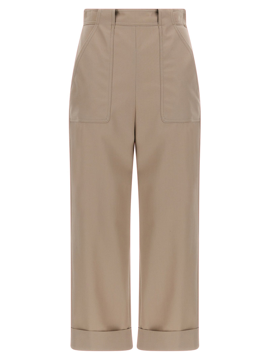 Max Mara Beige Cotton Casual Pants