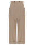 Max Mara Beige Cotton Casual Pants