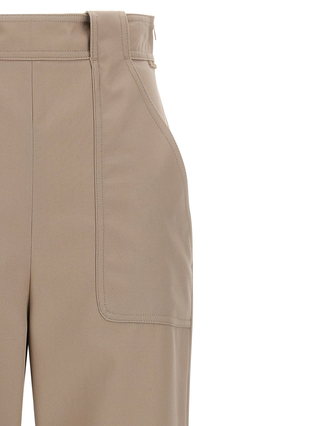 Max Mara Beige Cotton Casual Pants