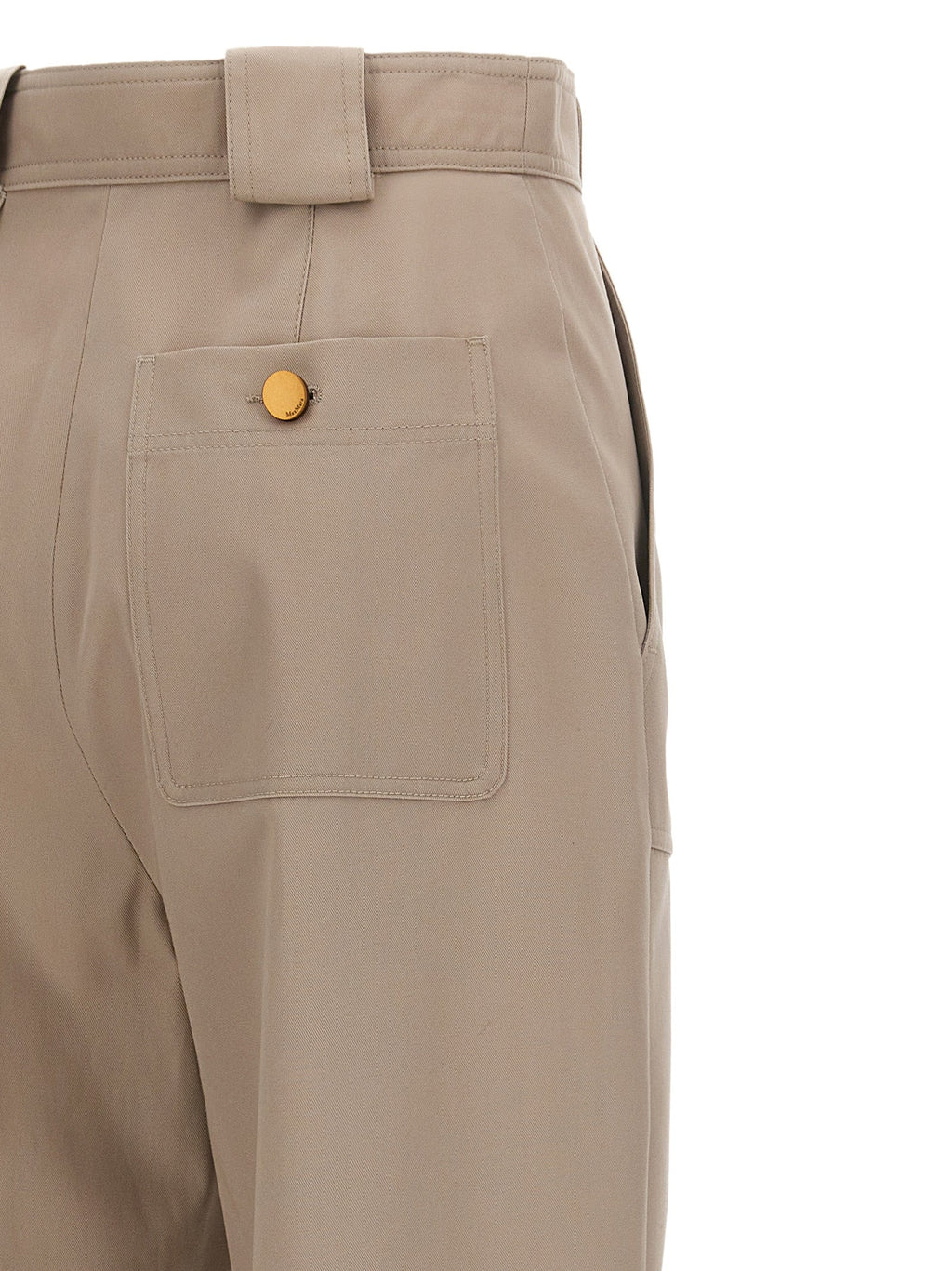 Max Mara Beige Cotton Casual Pants