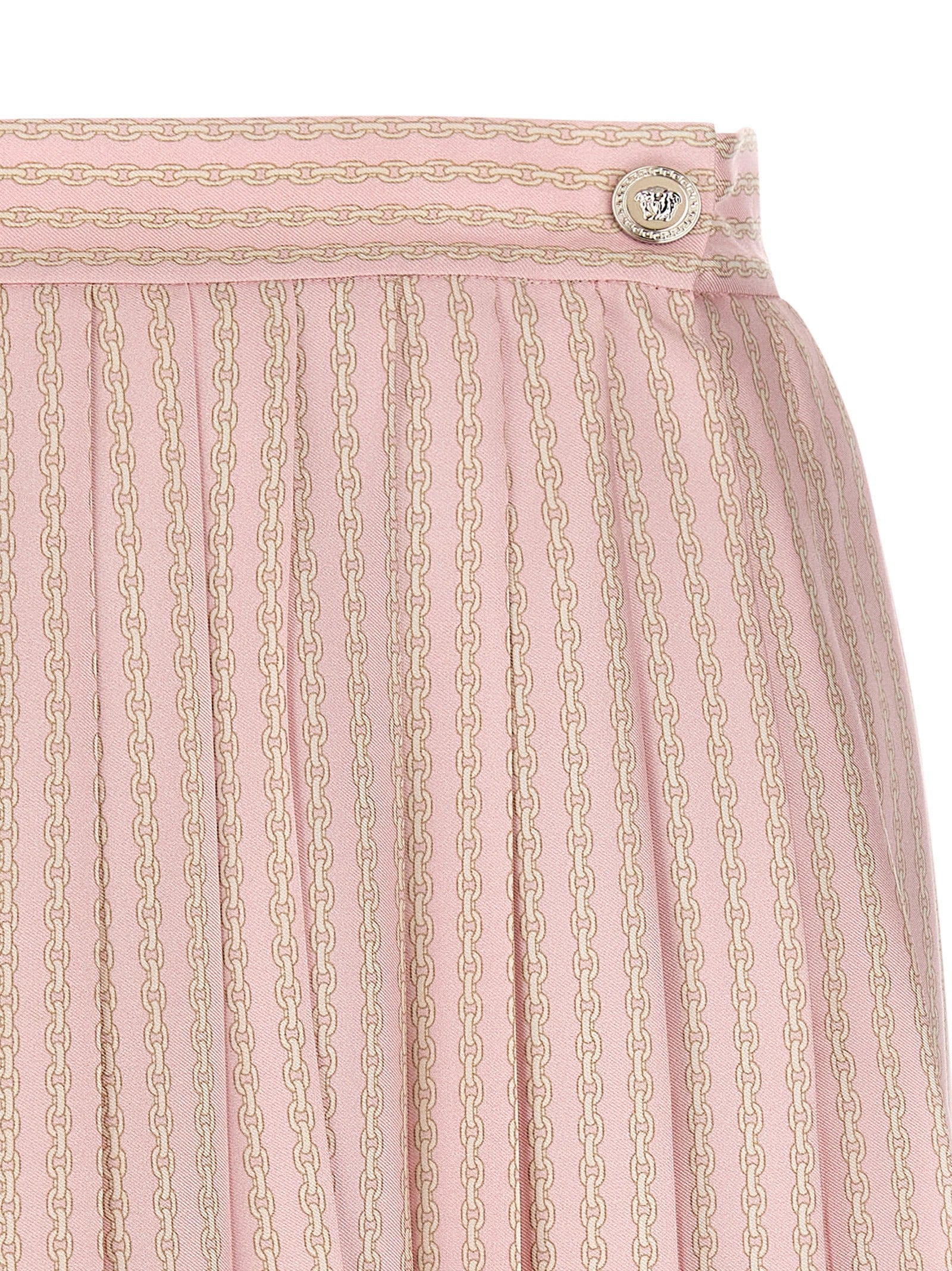 Versace Multicolor Silk Long Skirt