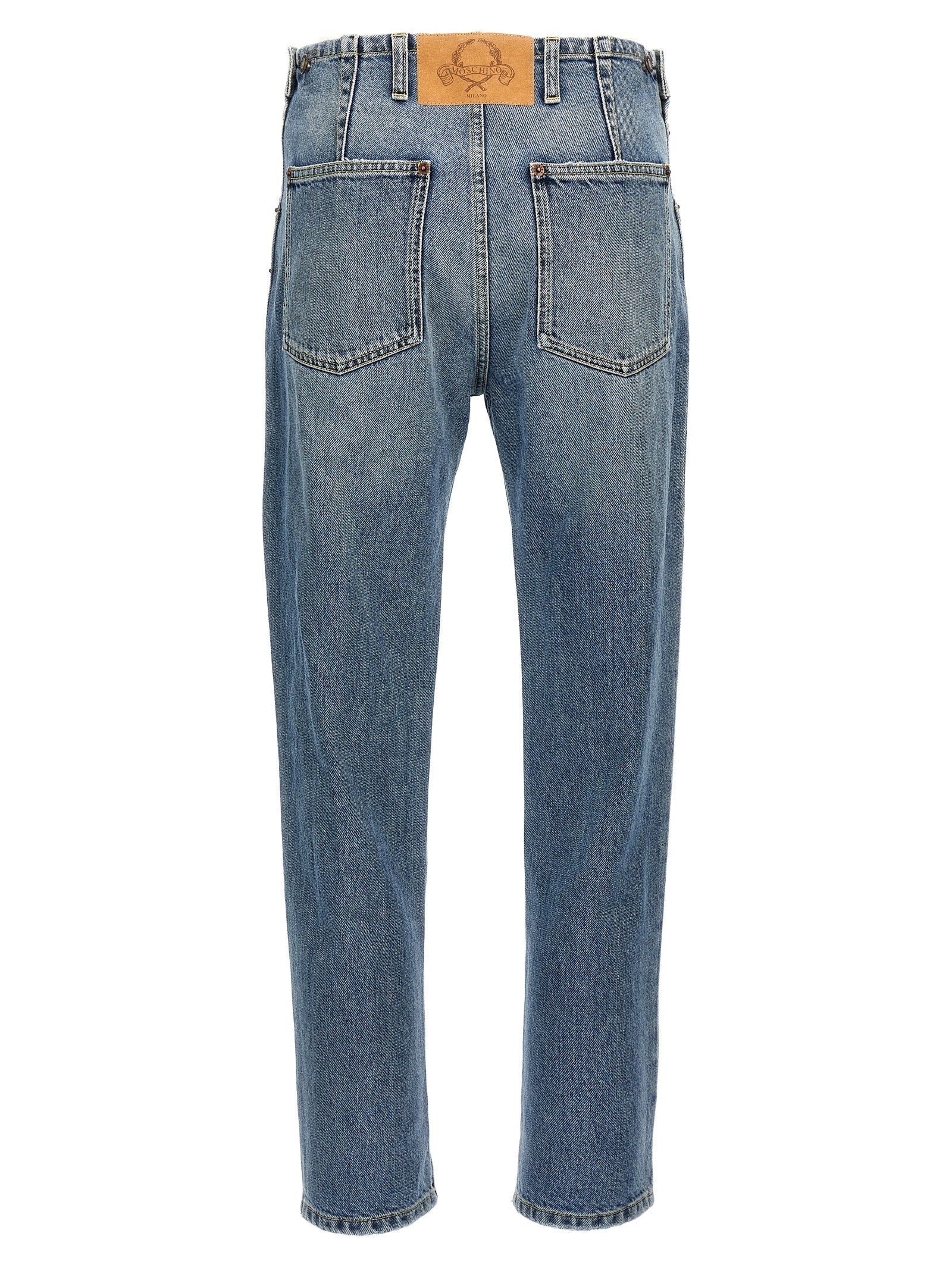 Moschino Blue Cotton Straight-Leg Jeans