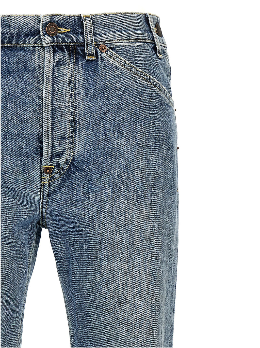 Moschino Blue Cotton Straight-Leg Jeans
