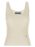 Moschino White Virgin Wool Sleeveles T-Shirt